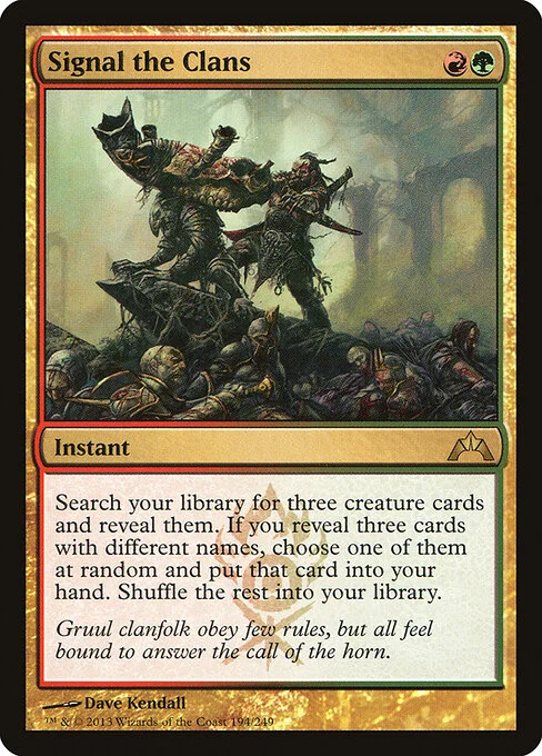 Signal the Clans, carta Magic di tipo Instant illustrata da Dave Kendall