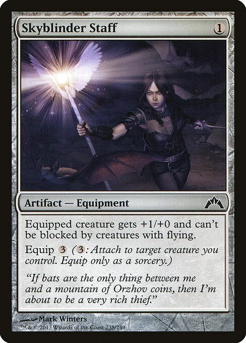 Skyblinder Staff, carta Magic di tipo Artifact — Equipment illustrata da Mark Winters