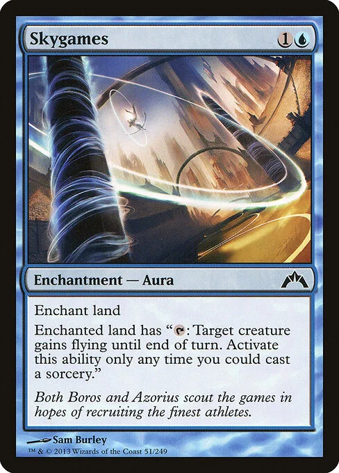 Skygames, carta Magic di tipo Enchantment — Aura illustrata da Sam Burley
