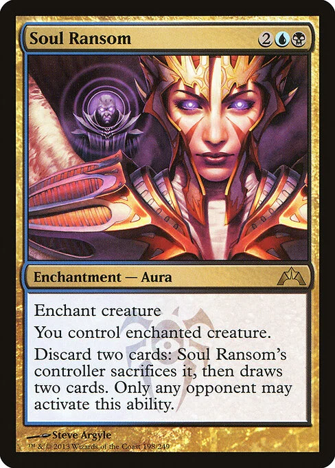 Soul Ransom, carta Magic di tipo Enchantment — Aura illustrata da Steve Argyle