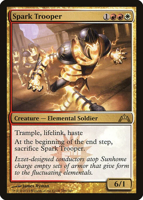 Spark Trooper, carta Magic di tipo Creature — Elemental Soldier illustrata da James Ryman