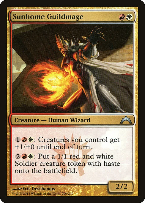 Sunhome Guildmage, carta Magic di tipo Creature — Human Wizard illustrata da Eric Deschamps