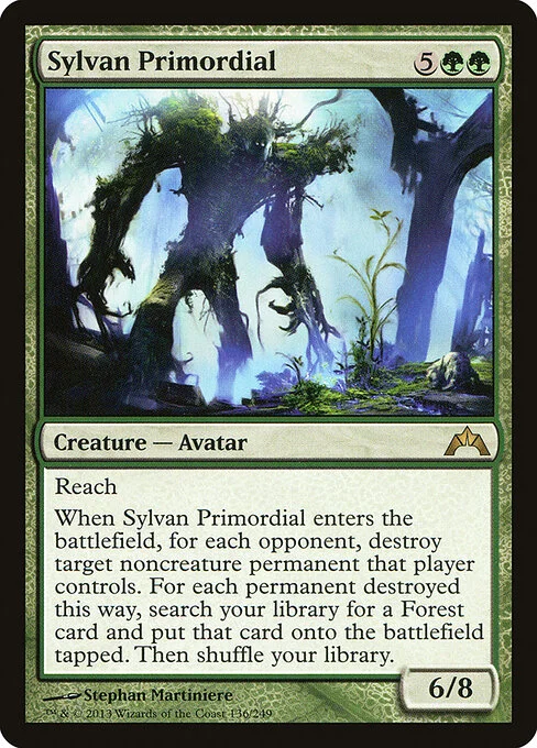 Sylvan Primordial, carta Magic di tipo Creature — Avatar illustrata da Stephan Martiniere