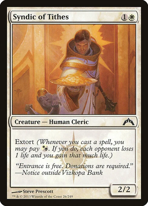 Syndic of Tithes, carta Magic di tipo Creature — Human Cleric illustrata da Steve Prescott