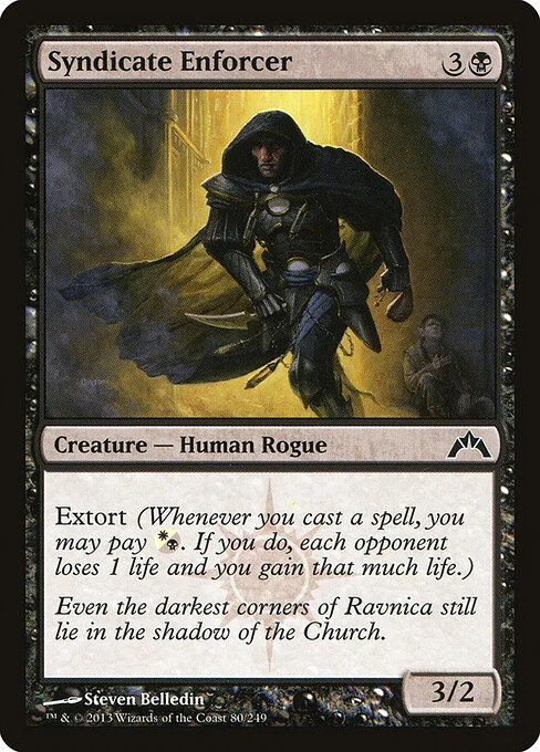 Syndicate Enforcer, carta Magic di tipo Creature — Human Rogue illustrata da Steven Belledin
