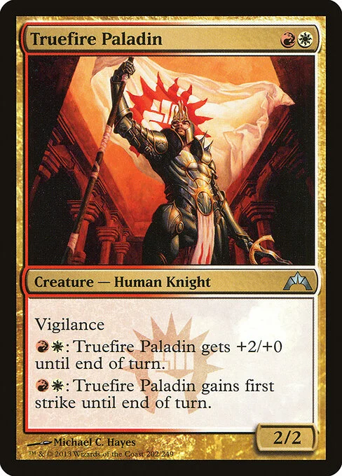Truefire Paladin, carta Magic di tipo Creature — Human Knight illustrata da Michael C. Hayes