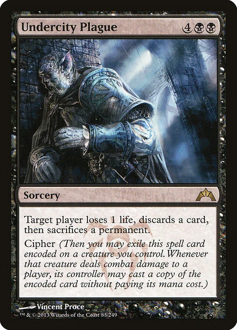 Undercity Plague, carta Magic di tipo Sorcery illustrata da Vincent Proce