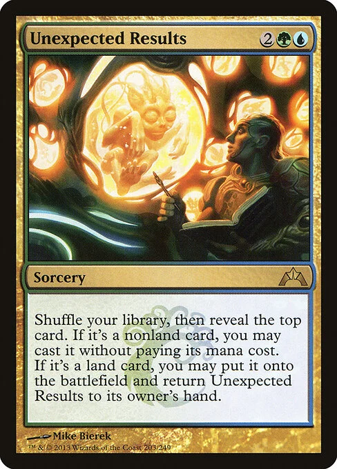 Unexpected Results, carta Magic di tipo Sorcery illustrata da Mike Bierek