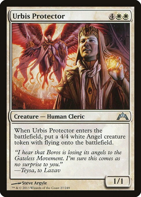 Urbis Protector, carta Magic di tipo Creature — Human Cleric illustrata da Steve Argyle