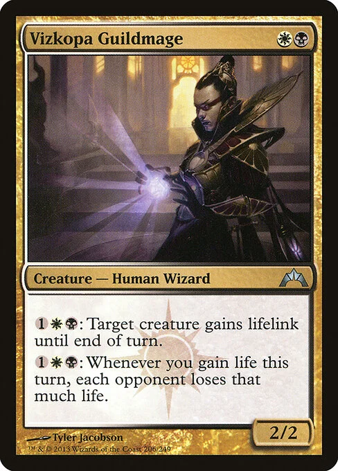 Vizkopa Guildmage, carta Magic di tipo Creature — Human Wizard illustrata da Tyler Jacobson