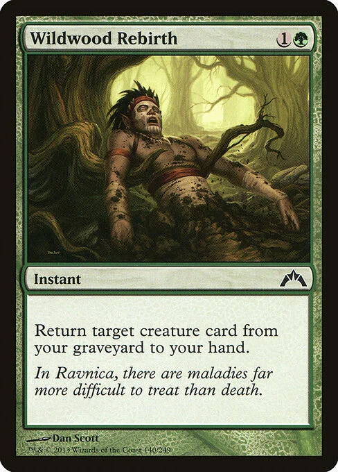 Wildwood Rebirth, carta Magic di tipo Instant illustrata da Dan Murayama Scott