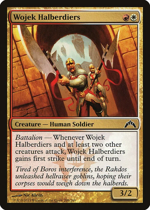 Wojek Halberdiers, carta Magic di tipo Creature — Human Soldier illustrata da Nic Klein