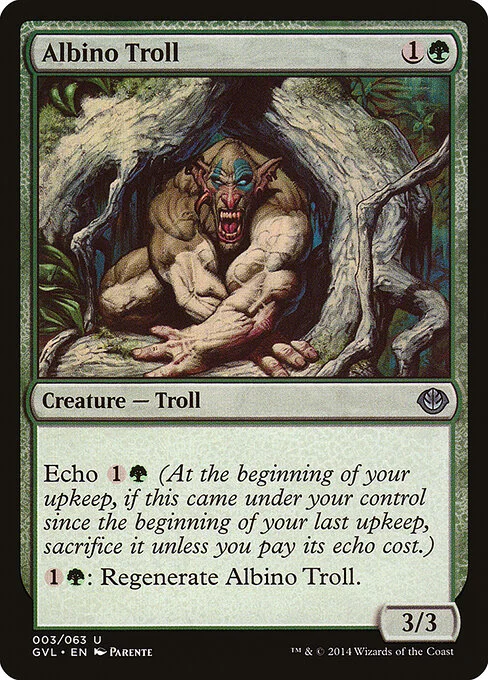 Albino Troll, carta Magic di tipo Creature — Troll illustrata da Paolo Parente