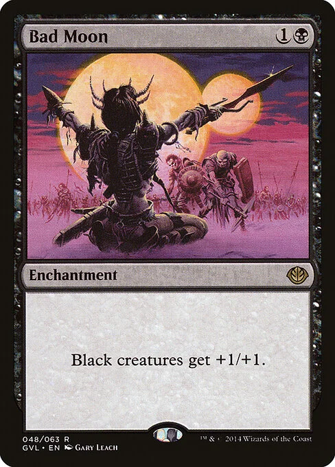 Bad Moon, carta Magic di tipo Enchantment illustrata da Gary Leach
