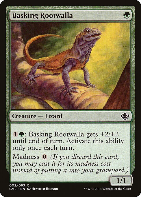 Basking Rootwalla, carta Magic di tipo Creature — Lizard illustrata da Heather Hudson