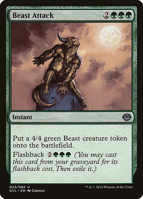 Beast Attack, carta Magic di tipo Instant illustrata da Ciruelo