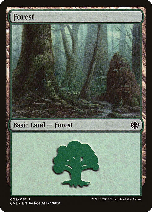 Forest, carta Magic di tipo Basic Land — Forest illustrata da Rob Alexander