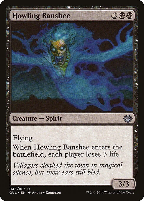 Howling Banshee, carta Magic di tipo Creature — Spirit illustrata da Andrew Robinson