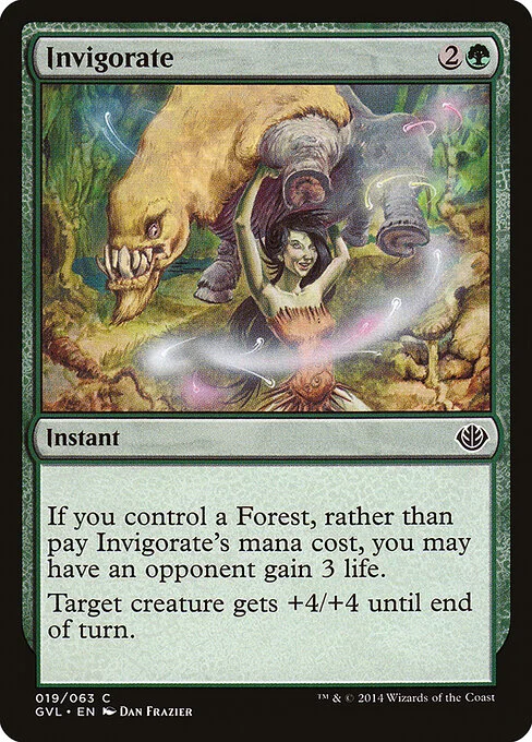 Invigorate, carta Magic di tipo Instant illustrata da Dan Frazier