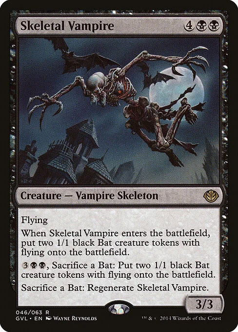 Skeletal Vampire, carta Magic di tipo Creature — Vampire Skeleton illustrata da Wayne Reynolds