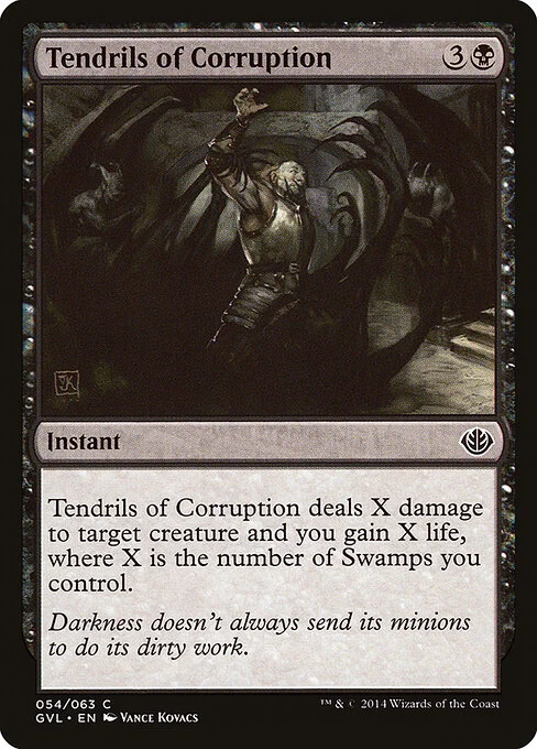 Tendrils of Corruption, carta Magic di tipo Instant illustrata da Vance Kovacs
