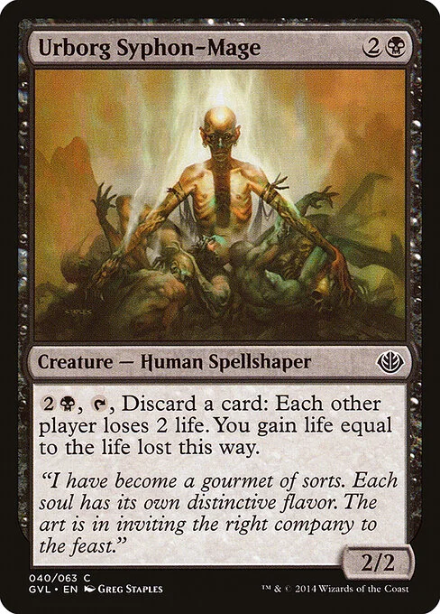 Urborg Syphon-Mage, carta Magic di tipo Creature — Human Spellshaper illustrata da Greg Staples