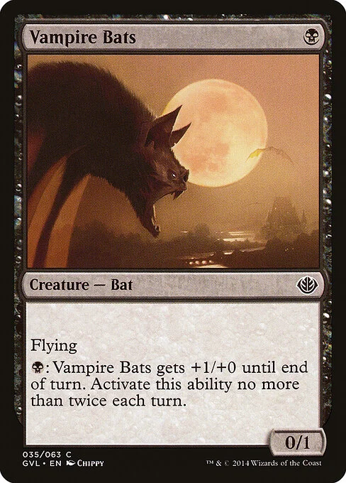 Vampire Bats, carta Magic di tipo Creature — Bat illustrata da Chippy