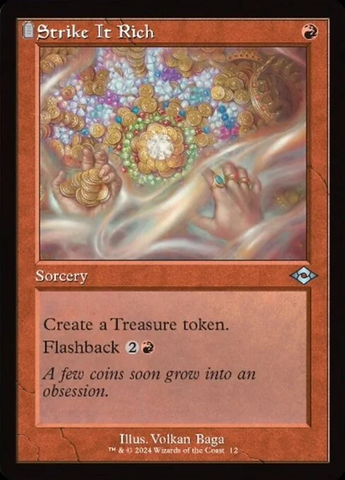 Strike It Rich, carta Magic di tipo Sorcery illustrata da Volkan Baǵa