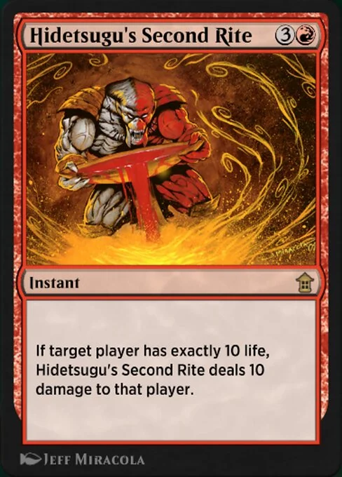 Hidetsugu's Second Rite, carta Magic di tipo Instant illustrata da Jeff Miracola