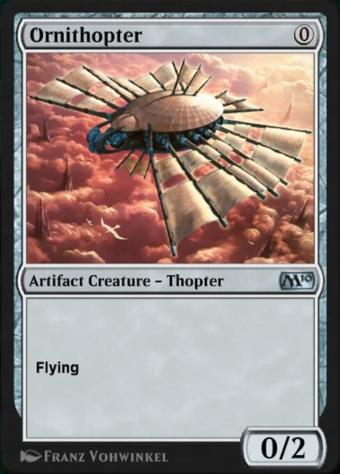Ornithopter, carta Magic di tipo Artifact Creature — Thopter illustrata da Franz Vohwinkel