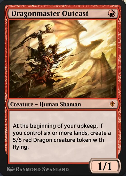 Dragonmaster Outcast, carta Magic di tipo Creature — Human Shaman illustrata da Raymond Swanland