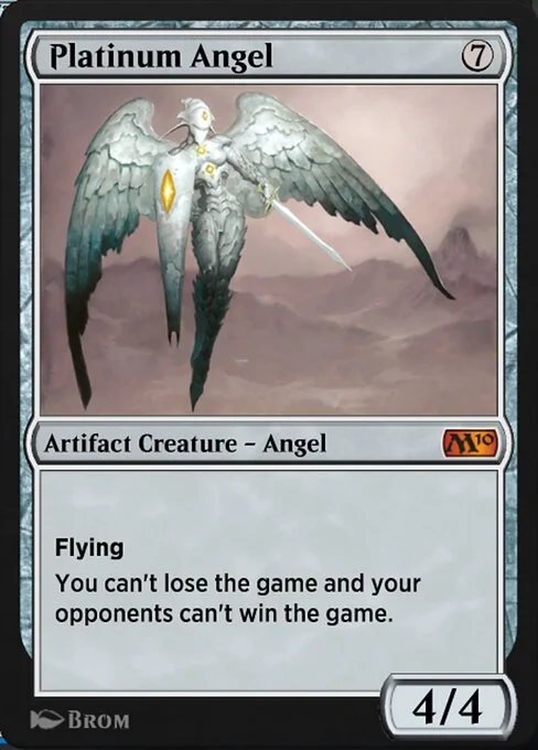 Platinum Angel, carta Magic di tipo Artifact Creature — Angel illustrata da Brom