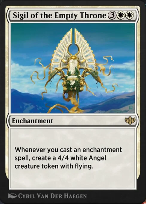 Sigil of the Empty Throne, carta Magic di tipo Enchantment illustrata da Cyril Van Der Haegen