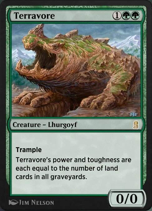 Terravore, carta Magic di tipo Creature — Lhurgoyf illustrata da Jim Nelson