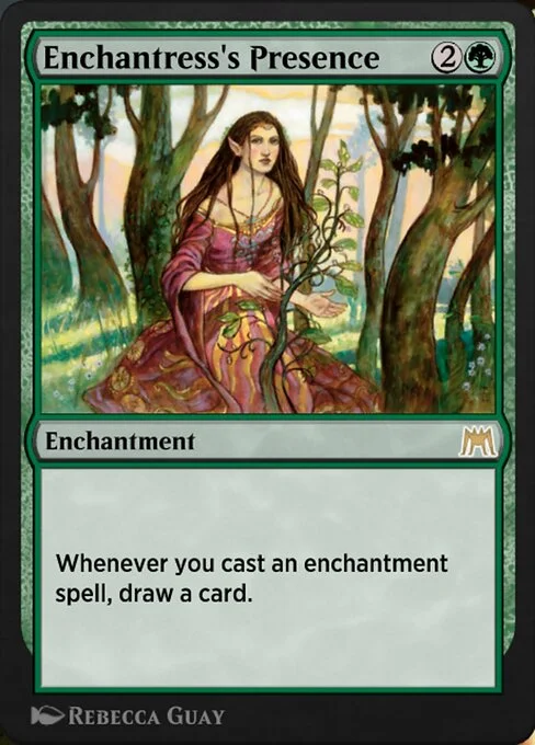 Enchantress's Presence, carta Magic di tipo Enchantment illustrata da Rebecca Guay