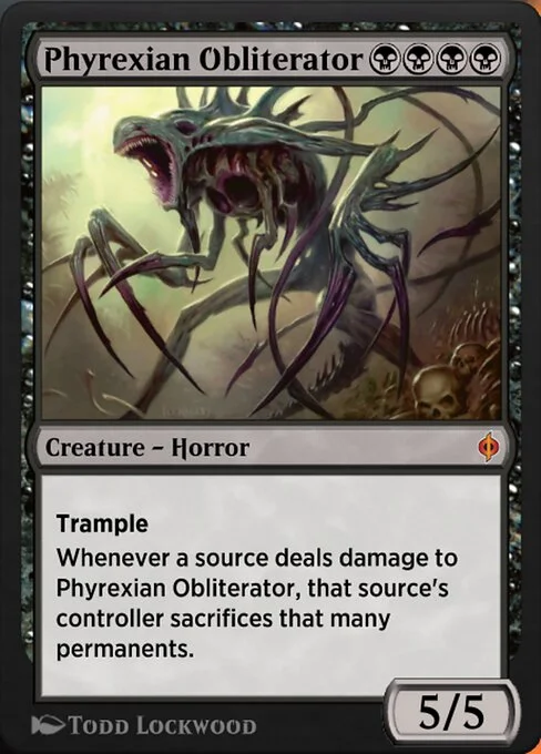 Phyrexian Obliterator, carta Magic di tipo Creature — Phyrexian Horror illustrata da Todd Lockwood