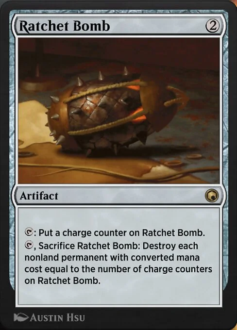 Ratchet Bomb, carta Magic di tipo Artifact illustrata da Austin Hsu
