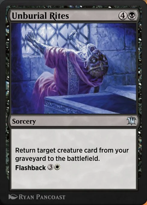 Unburial Rites, carta Magic di tipo Sorcery illustrata da Ryan Pancoast