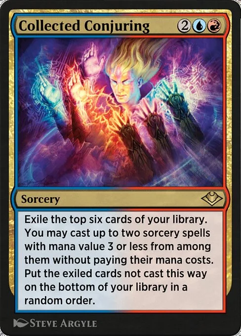Collected Conjuring, carta Magic di tipo Sorcery illustrata da Steve Argyle