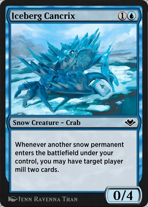 Iceberg Cancrix, carta Magic di tipo Snow Creature — Crab illustrata da Ravenna Tran