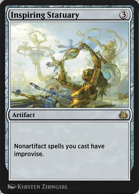 Inspiring Statuary, carta Magic di tipo Artifact illustrata da Kirsten Zirngibl
