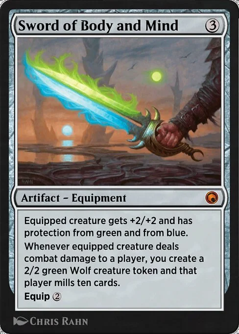 Sword of Body and Mind, carta Magic di tipo Artifact — Equipment illustrata da Chris Rahn