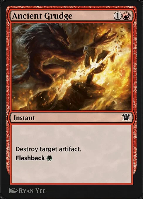 Ancient Grudge, carta Magic di tipo Instant illustrata da Ryan Yee
