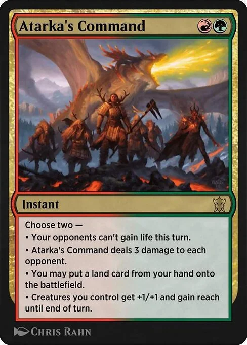 Atarka's Command, carta Magic di tipo Instant illustrata da Chris Rahn