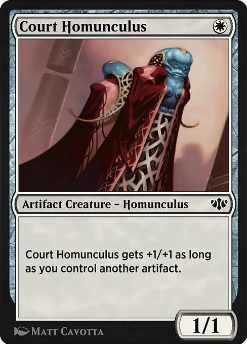 Court Homunculus, carta Magic di tipo Artifact Creature — Homunculus illustrata da Matt Cavotta