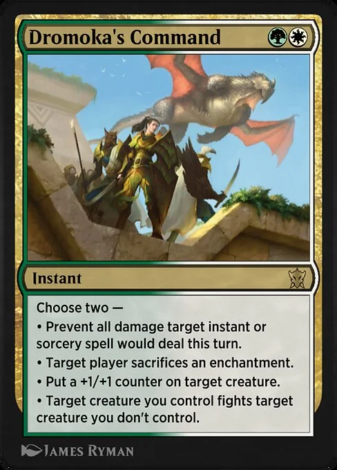 Dromoka's Command, carta Magic di tipo Instant illustrata da James Ryman