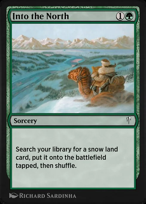 Into the North, carta Magic di tipo Sorcery illustrata da Richard Sardinha