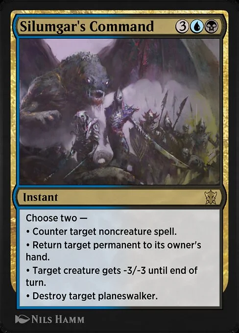Silumgar's Command, carta Magic di tipo Instant illustrata da Nils Hamm