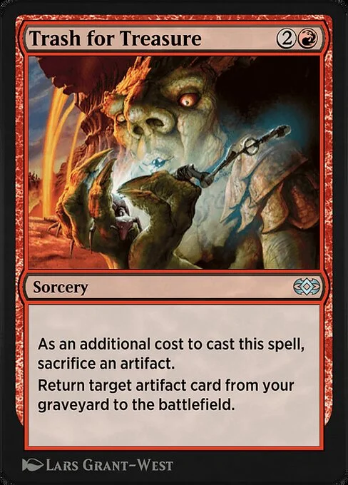 Trash for Treasure, carta Magic di tipo Sorcery illustrata da Lars Grant-West