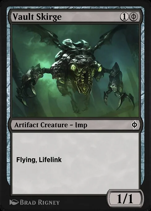 Vault Skirge, carta Magic di tipo Artifact Creature — Phyrexian Imp illustrata da Brad Rigney